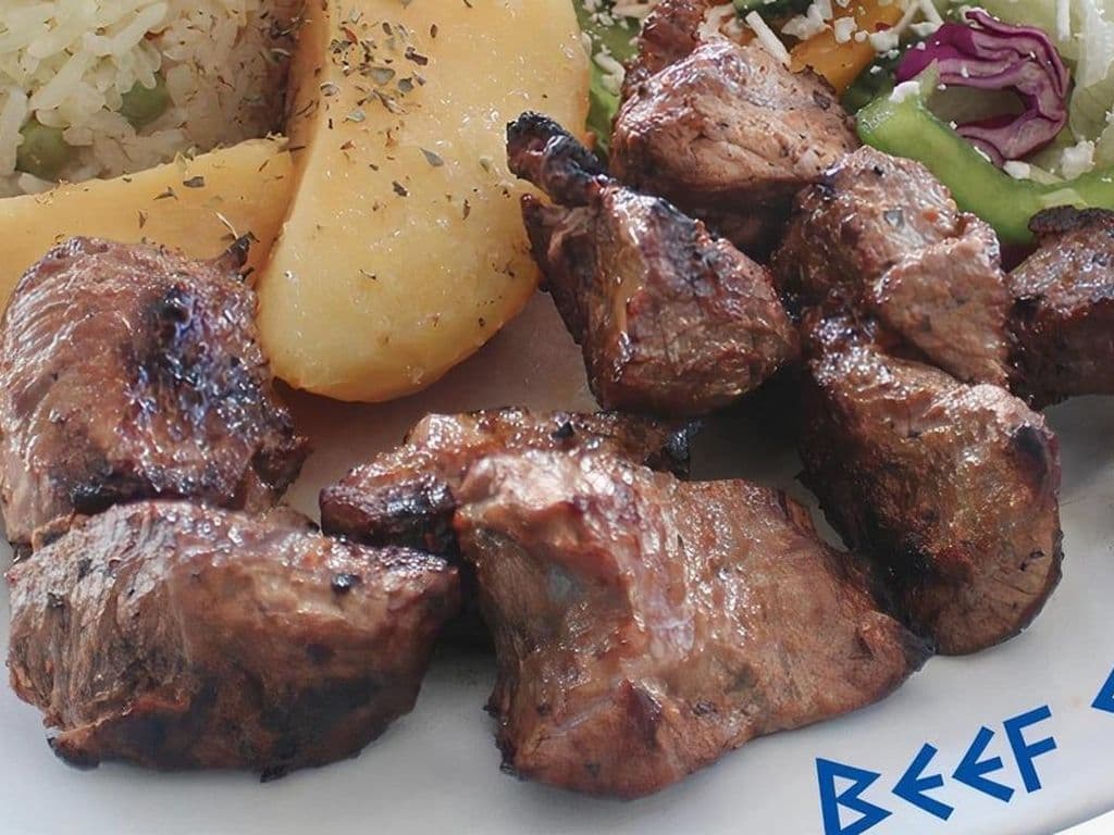 BEEF SOUVLAKI PLATE