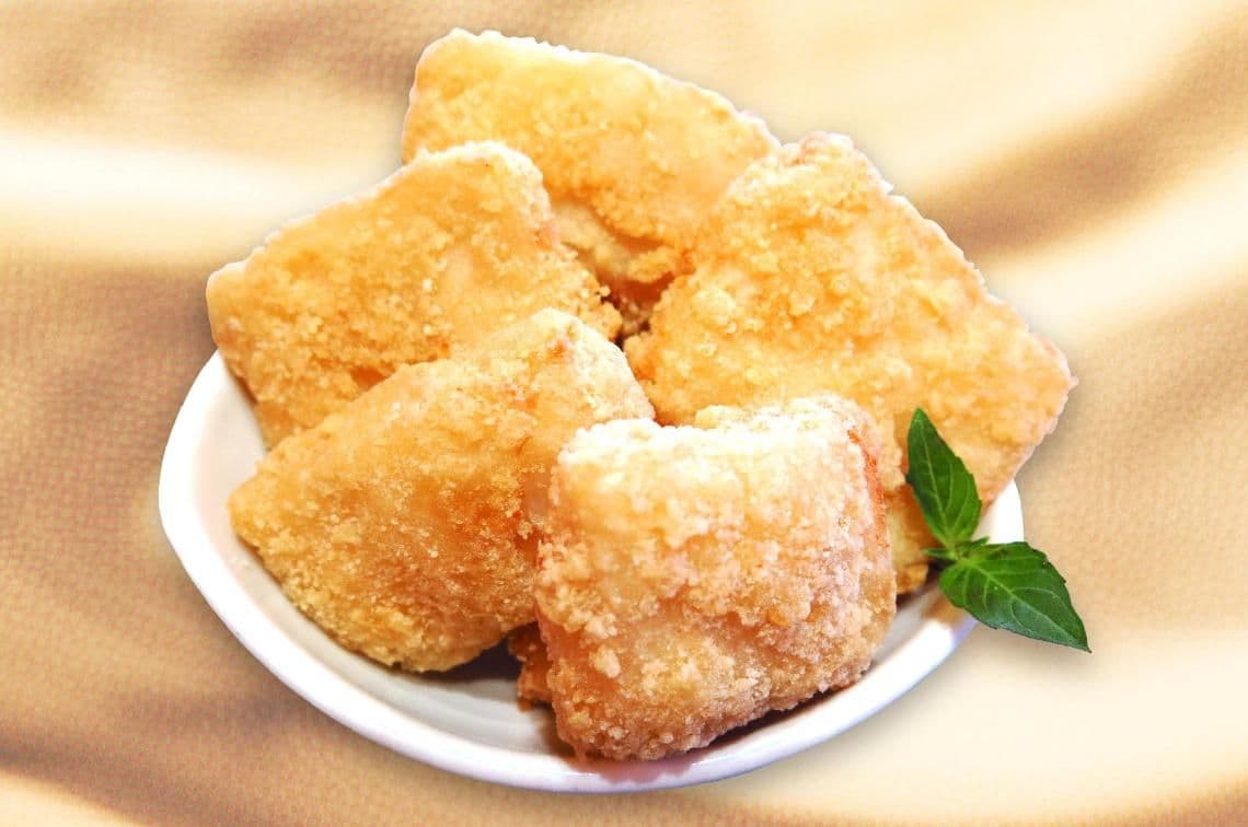 Deep Fried Vegetarian Q-Tofu Slice / 素炸百頁豆腐