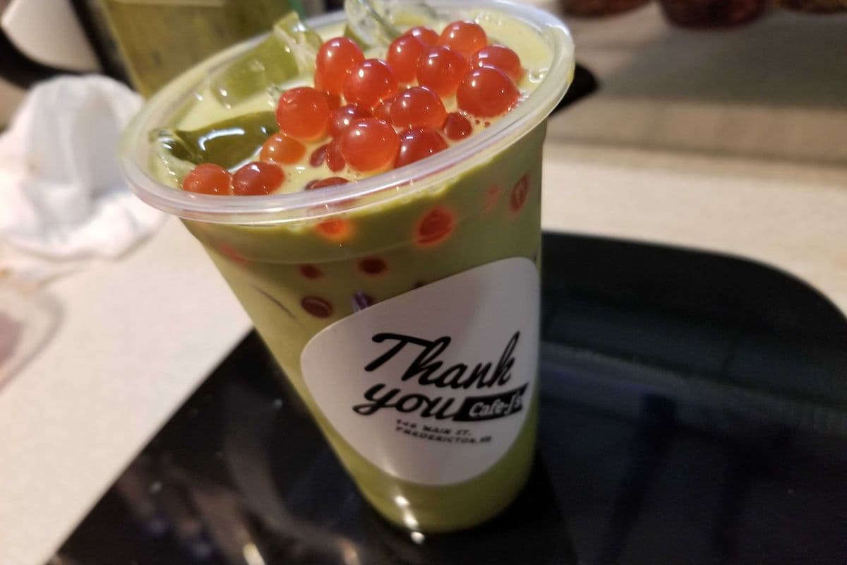 Macha Strawberry Milk Tea
