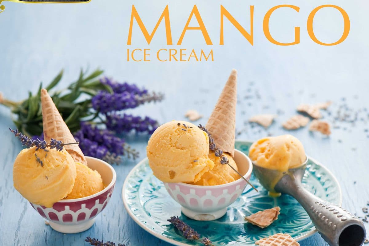 Mango Ice-Cream (Two Scoops)