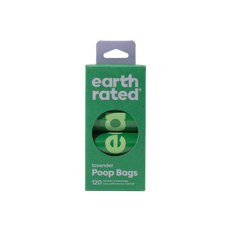 Earth Rated Pet Waste Bags - Poop Bags on Refill Rolls Lavender Scent (120 Bags)