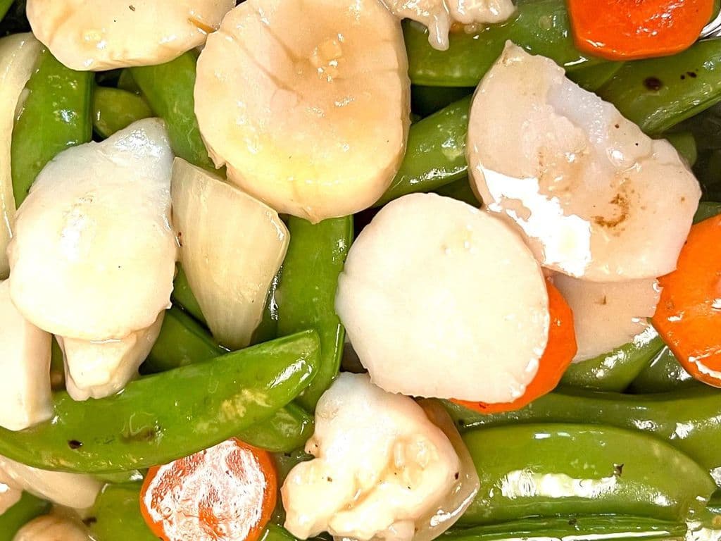 Fried Scallop W/ Pea Pods - OO