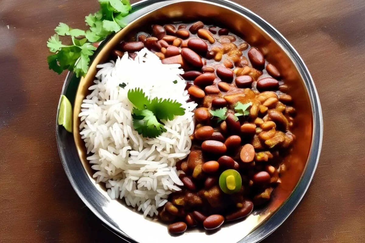 Rajma (Beans) and Rice Combo