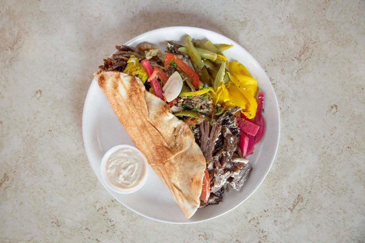 Beef shawarma sandwich (Large beef portion )