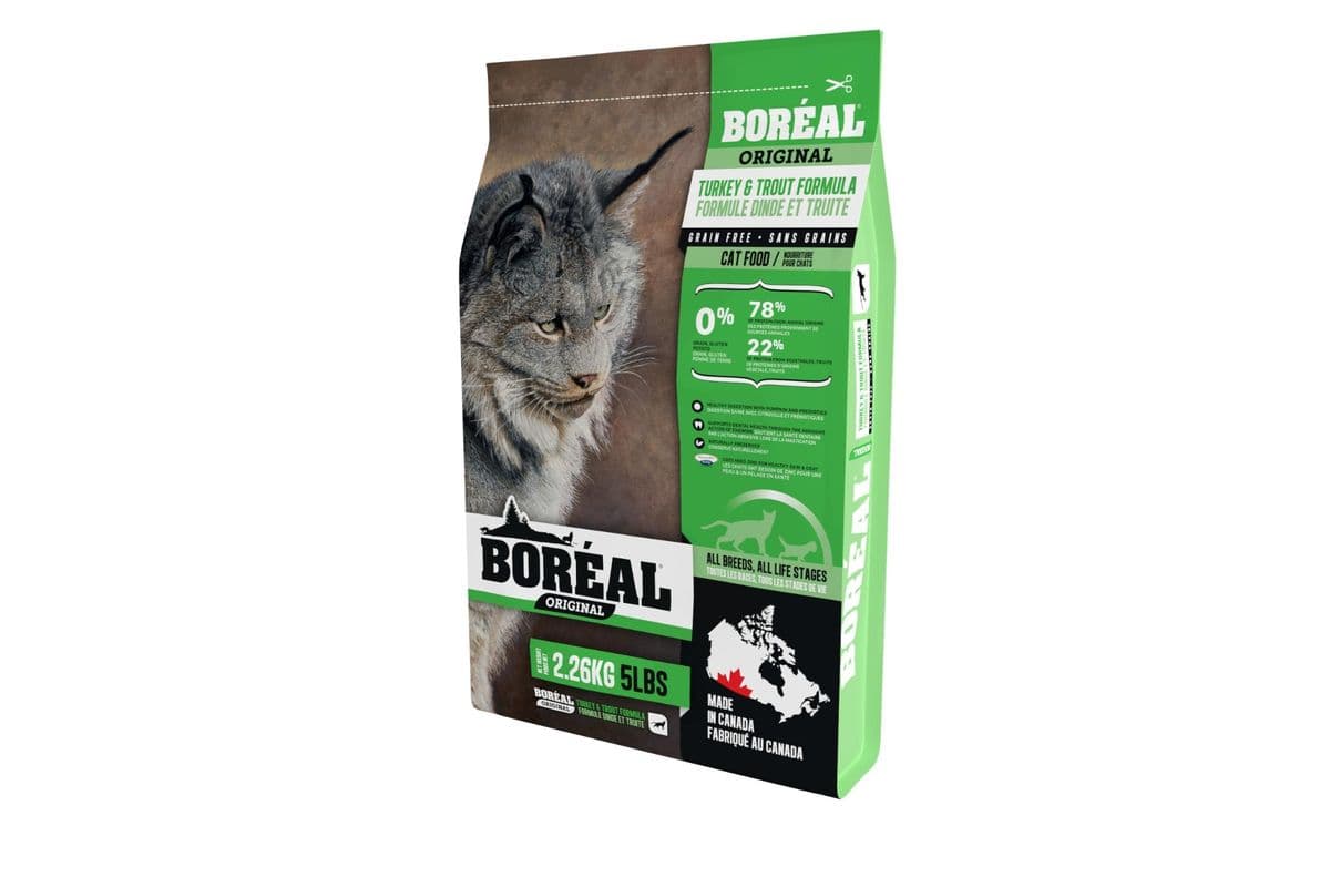 Boreal Original, All Breeds, Turkey and Trout Formula Dry Cat Food (2.26 kg)