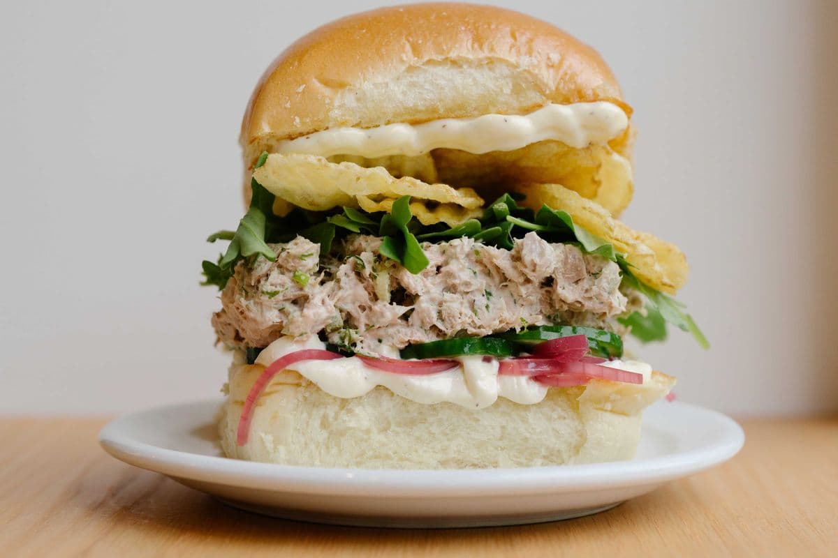 Tuna Fish and Chips Sandwich