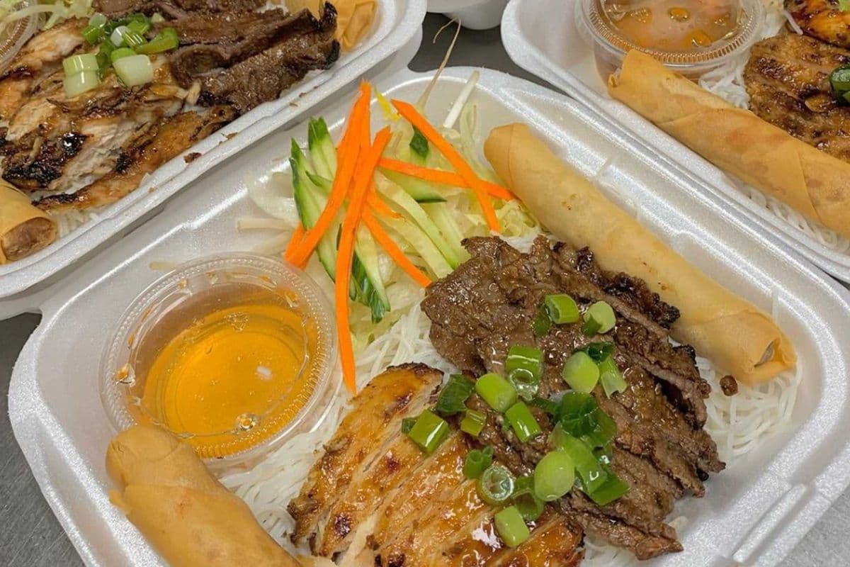 36. Combo of Vietnamese Spring Rolls , Lemongrass Beef, and Lemongrass