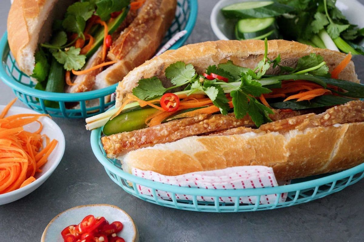 Five-Spice Spice Pork Belly Banh Mi