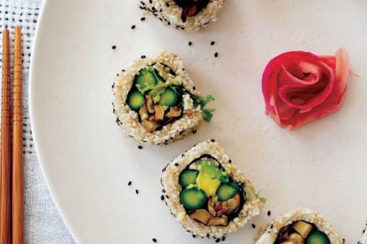 Asparagus and Shiitake Roll (8 pcs)