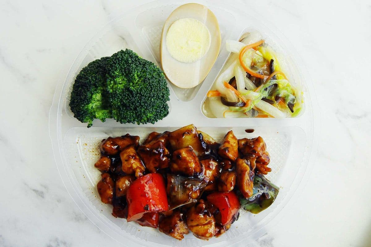 Green Pepper Chicken with Black Bean Sauce Bento Box 豉椒雞丁便當