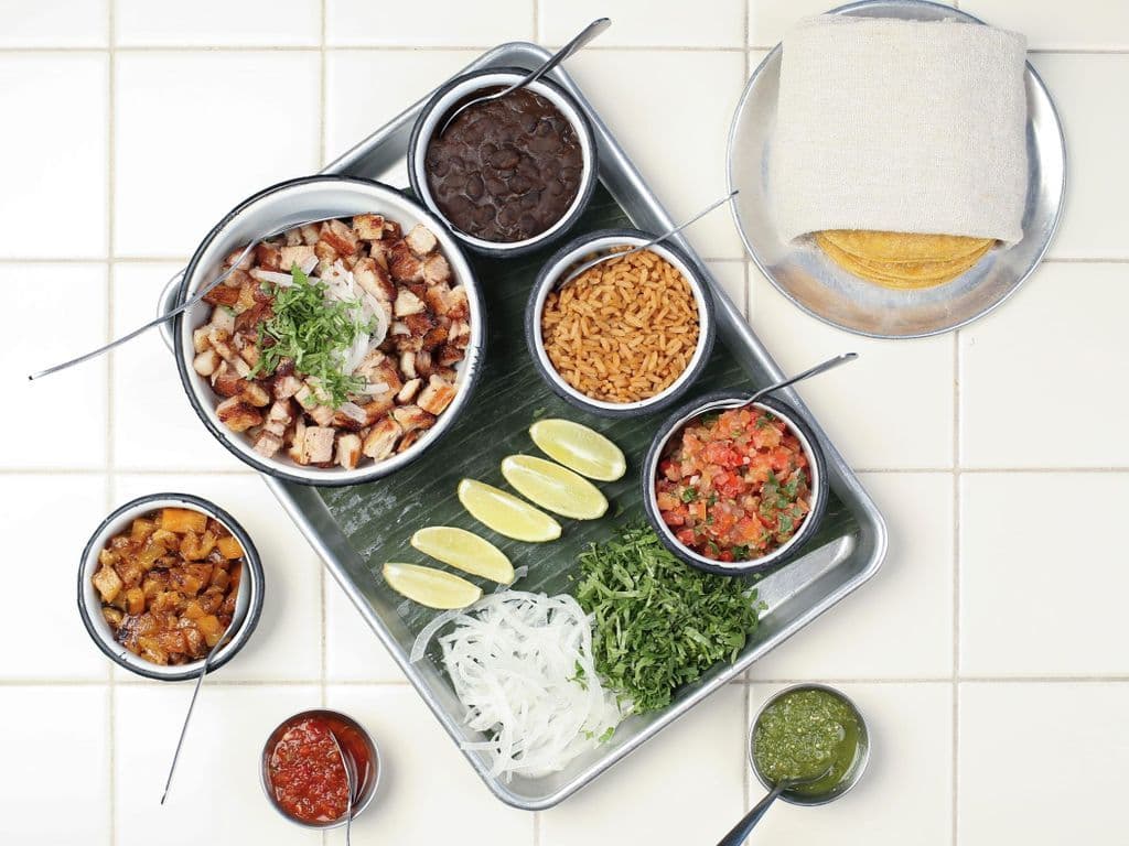 Pork Belly Pastor Family Style Tacos