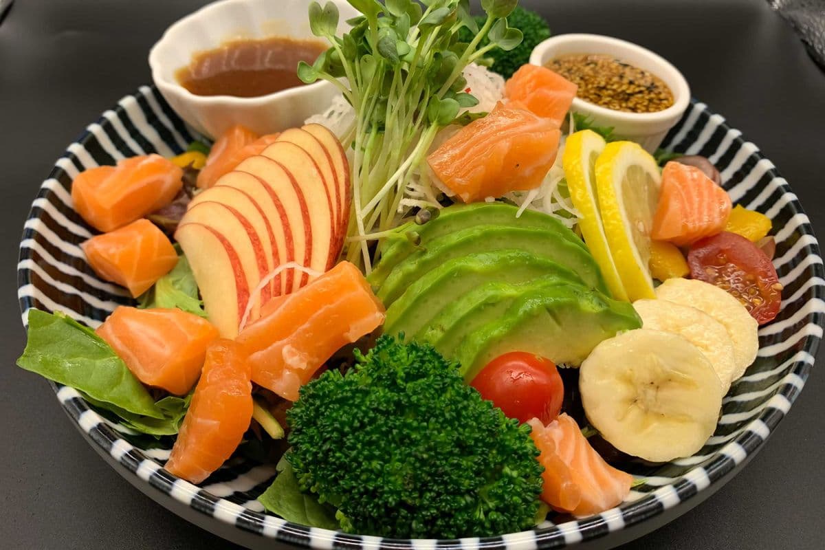 Salmon Gomae Salad