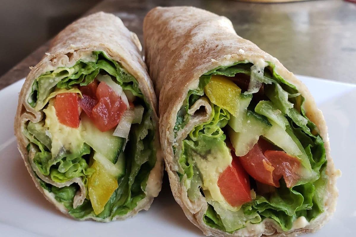 Hummus and Avocado Wrap