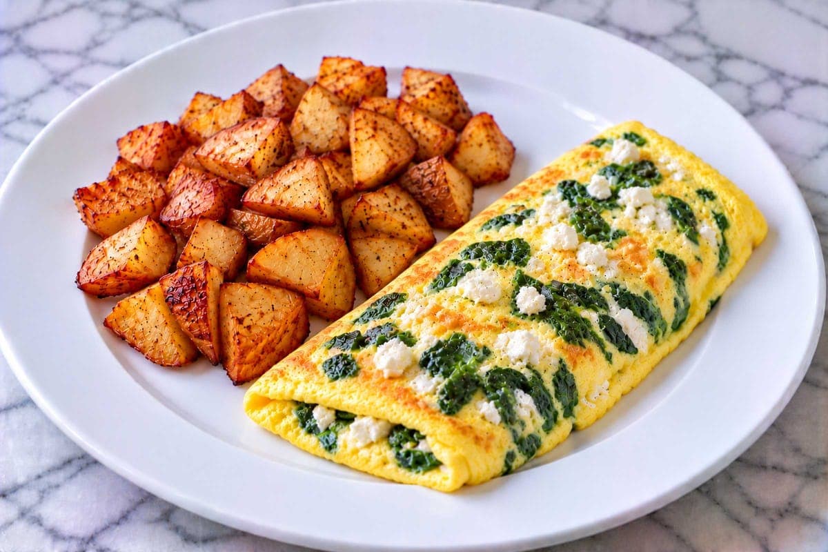 Spinach and Feta Omelette