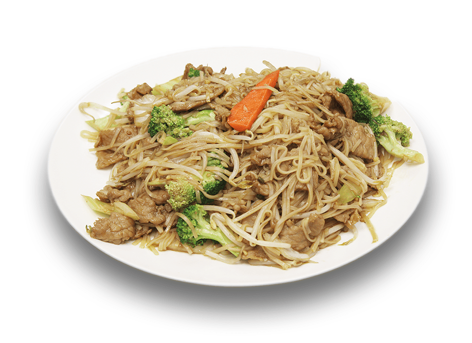 Fried Rice Noodles with Beef and Vegetables