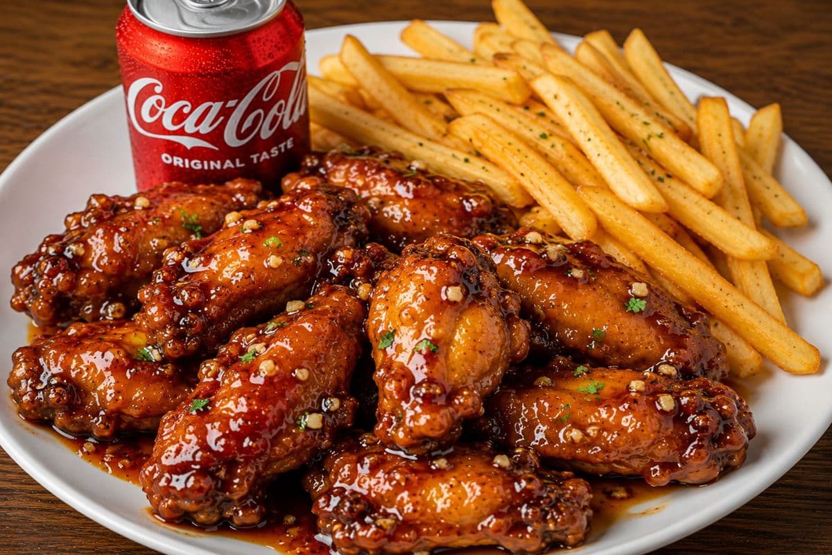 Honey Garlic Wings Meal (10pcs)