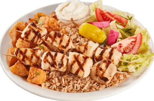 Assiettes Brochettes de poulet / Chicken Skewers Plate