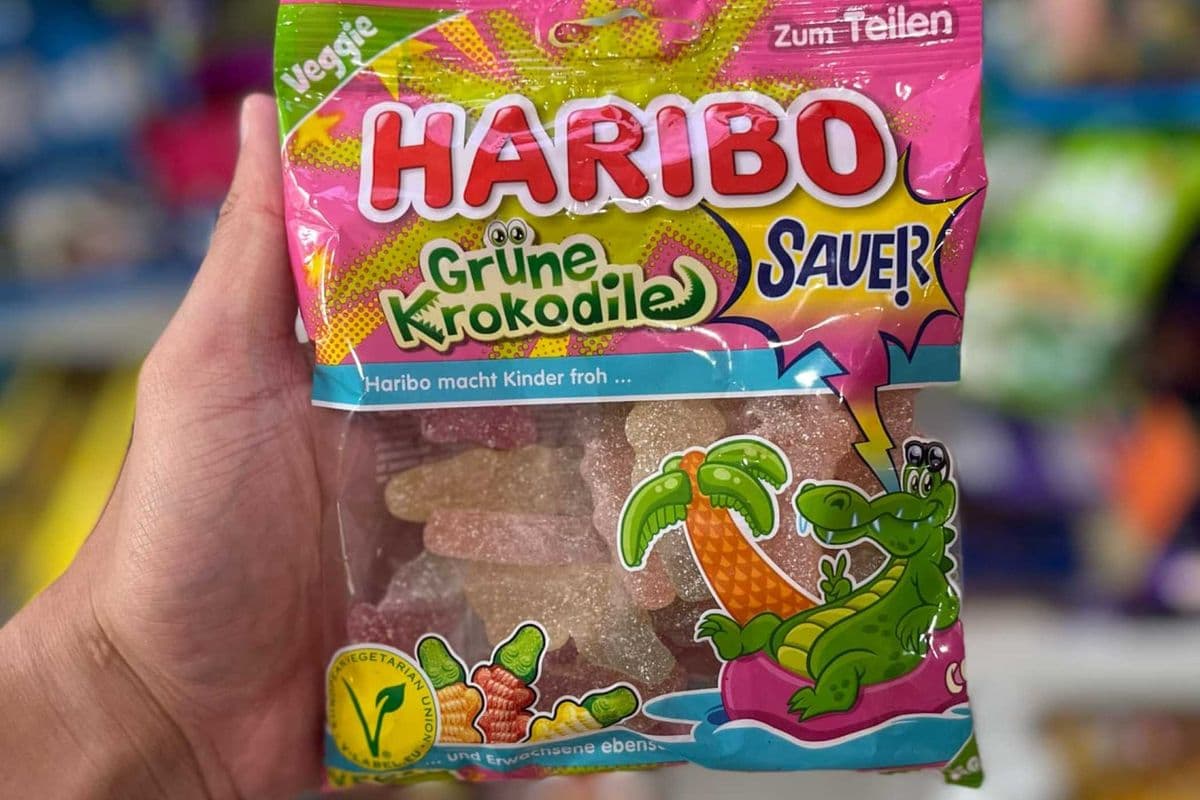 (GERMANY) HARIBO SOUR GRUNE KROKODILE (VEGAN) - 175G