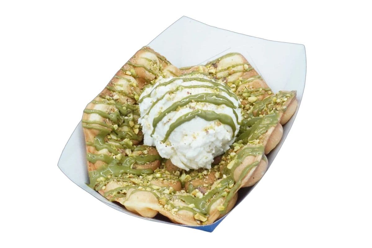 Pistachio (Signature) Bubble Waffle with Gelato or Sorbet