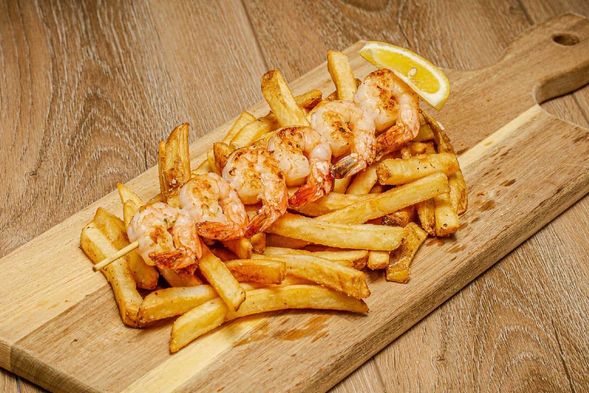 Grilled Prawn Skewer Dinner