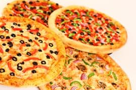 Four Large Twelve-Topping Pizzas