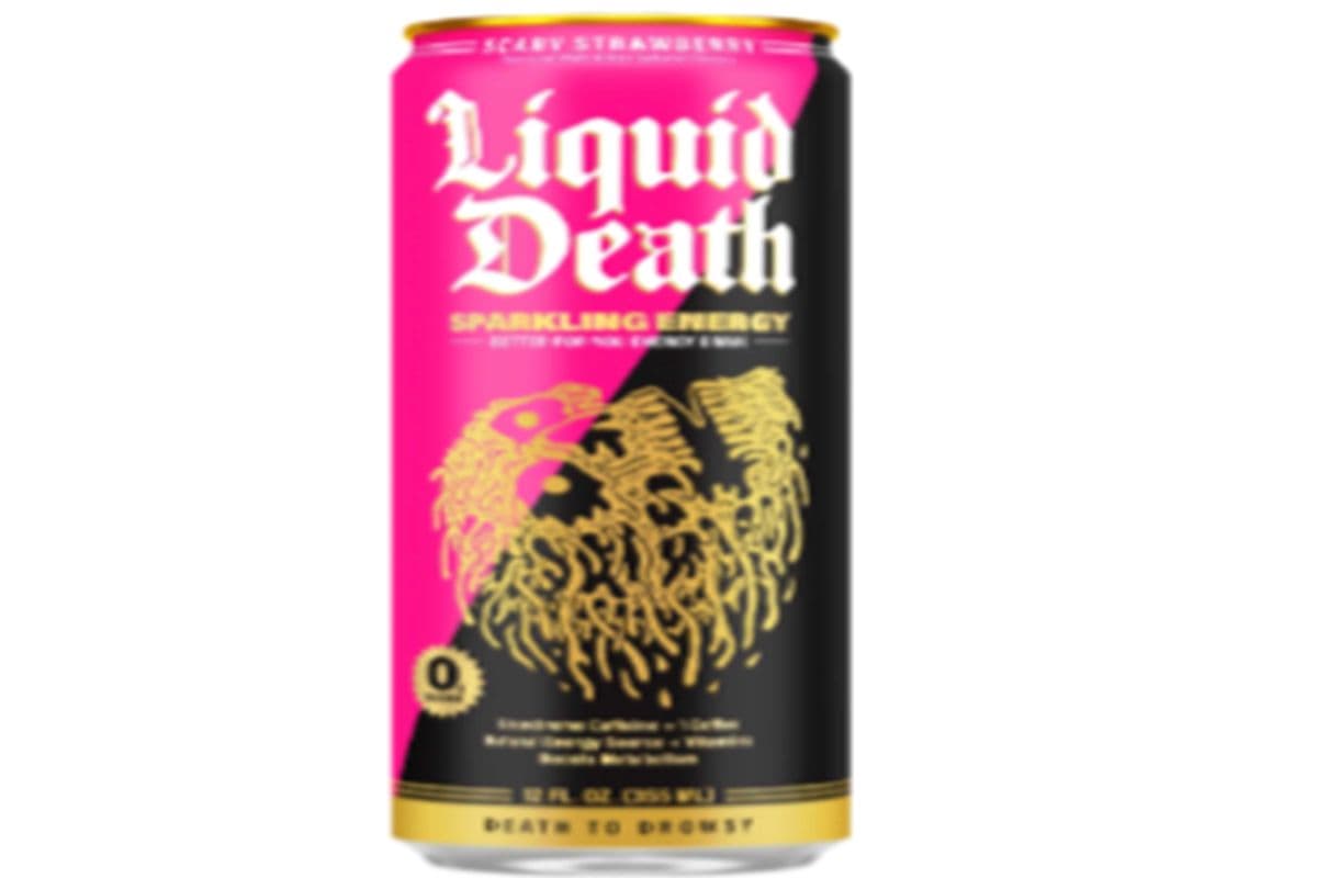 Liquid death sparkling energy scary strawberry (355ml) (5 Cal)