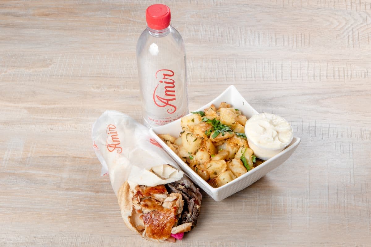 Trio pita au shawarma