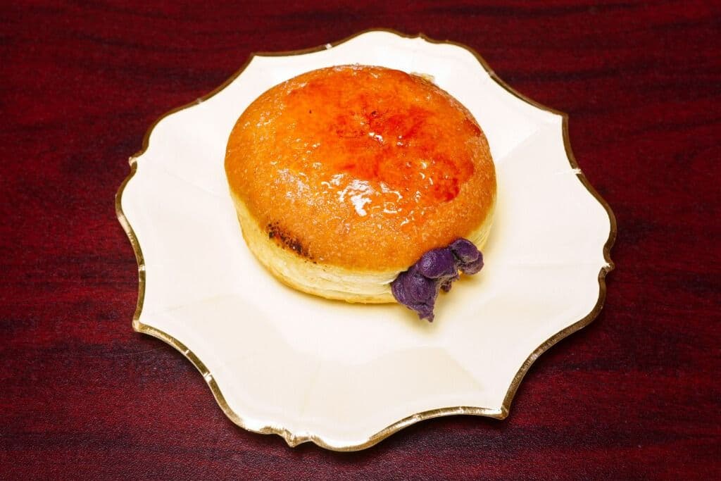 Ube Filled Creme Brulee Donut