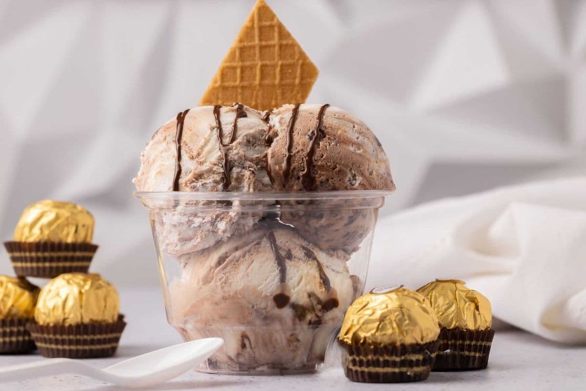 Ferrero rocher ice cream