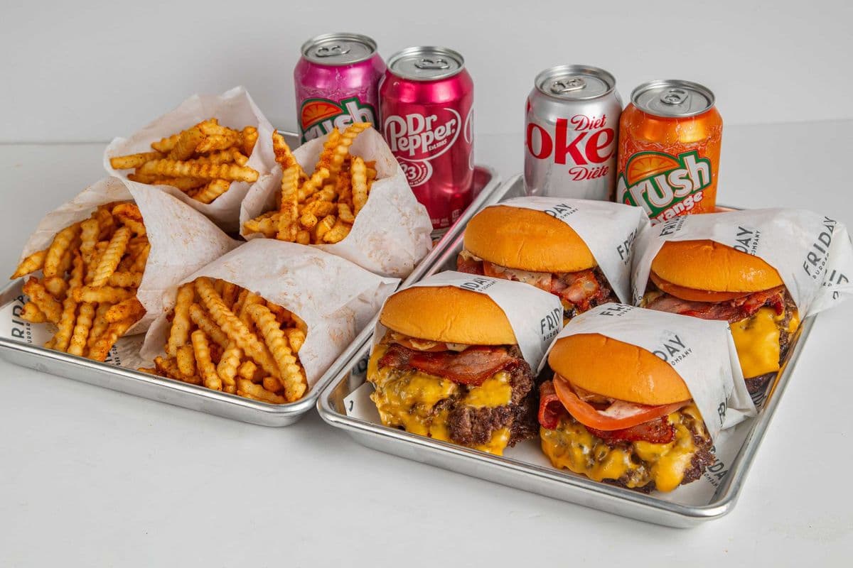Double Friday Burgers for Four