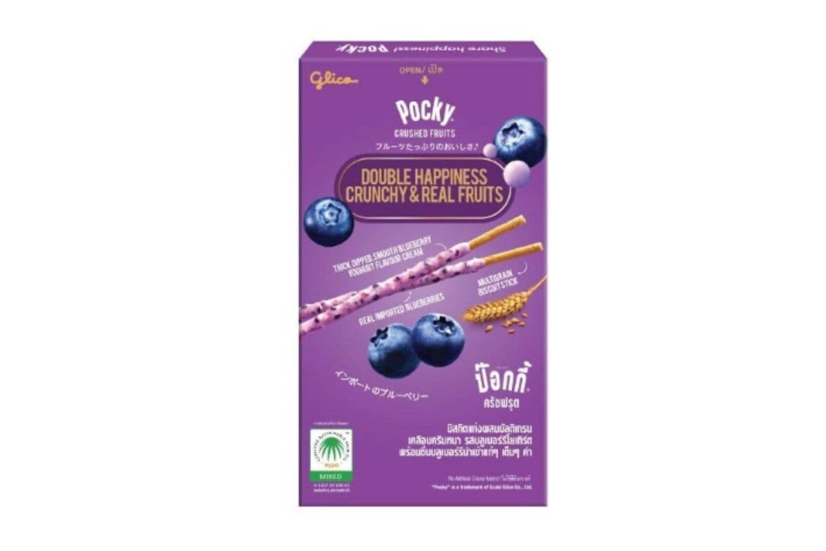 Pocky Crunchy Real Fruits Blueberry Yoghurt (50gm)