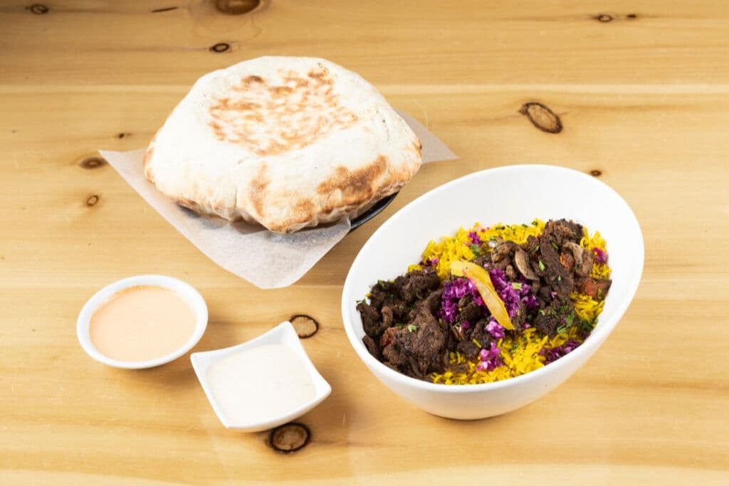 Beef Shawarma and Basmati Rice Bowl