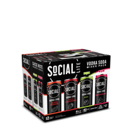 SoCIAL LITE Vodka Soda Mixer Pack (12 Can x 355 mL)