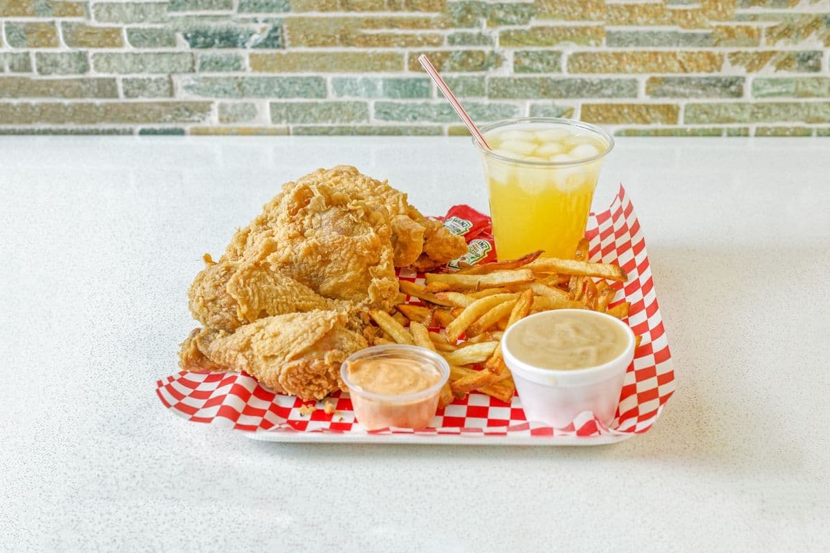1 pc chicken INASAL combo with fries and pineapple juice