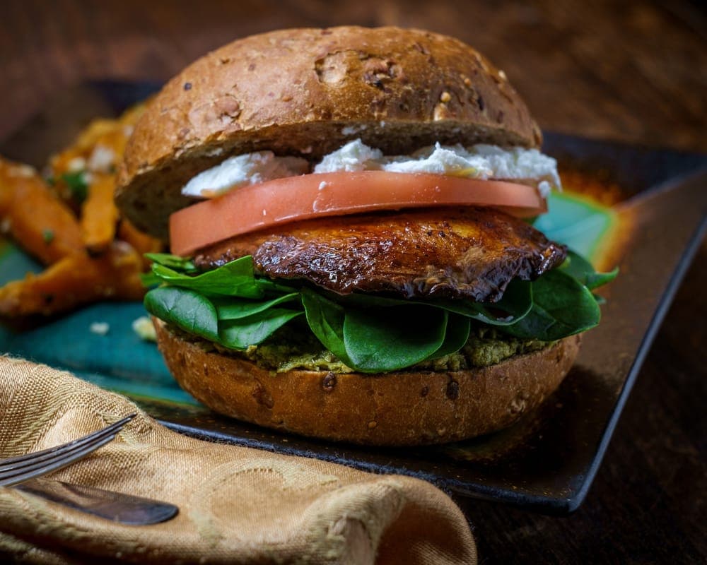 Keto Portobello Mushroom Burger (Vegetarian)