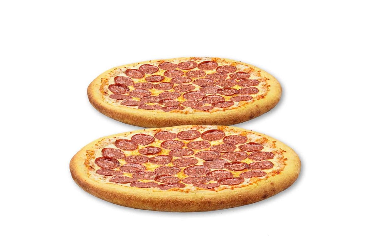 Deux Pizzas Moyennes au Pepperoni / Two Medium Pepperoni Pizzas