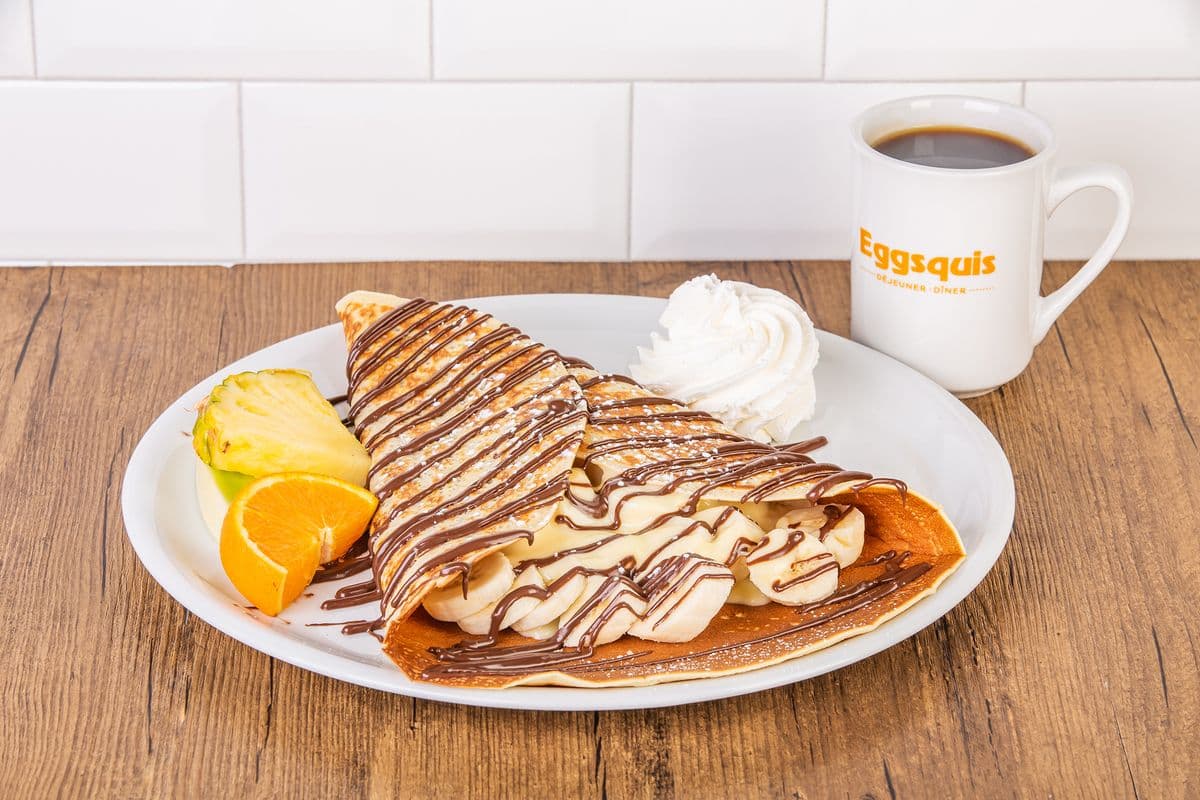 Banana and Hazelnut Chocolate Crepe