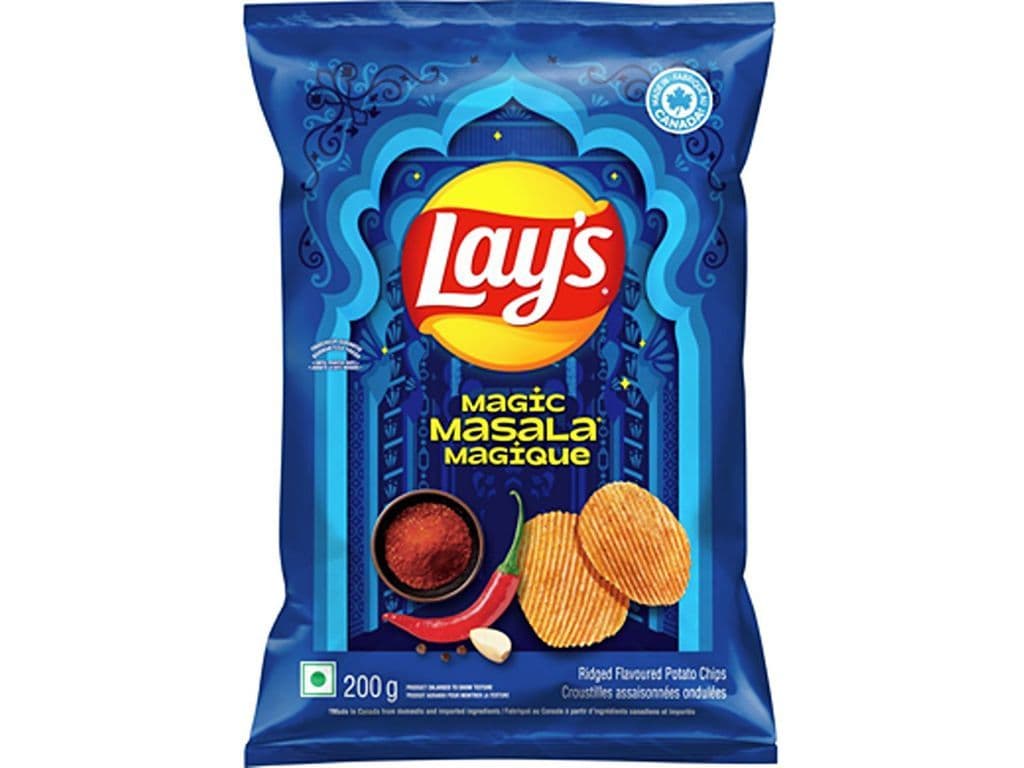 Lays Magic Masala Spiced Potato Chips Crinkle Cut 200g