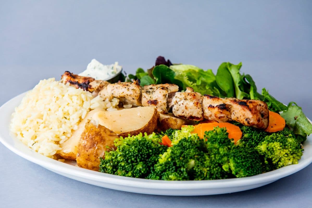 Chicken Souvlaki Dinner