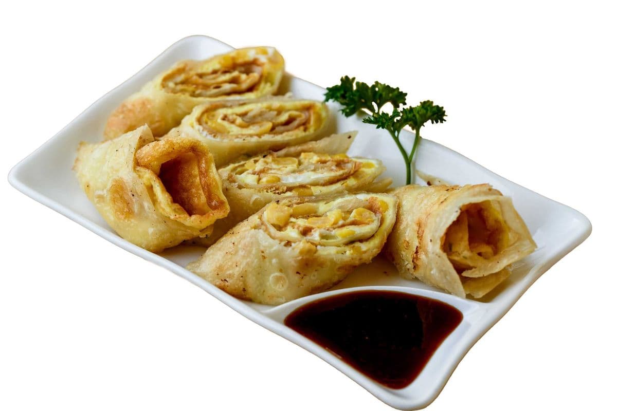 Pan-Fried Egg Roll with Corn 玉米蛋餅