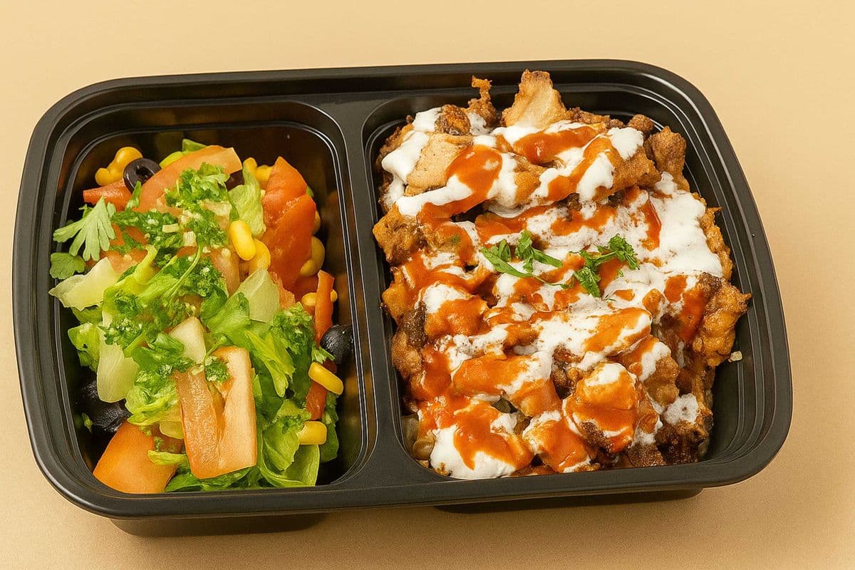 Donair Rice & Salad Box + a Pop