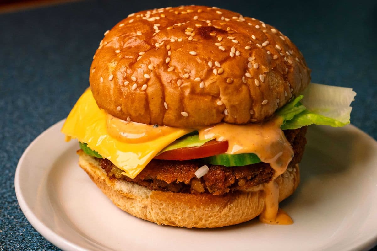 Cheese Burst Veg Burger