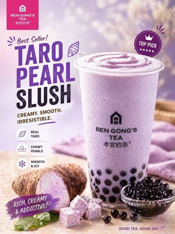 Large taro slush with pearl / 大杯芋头珍珠冰沙