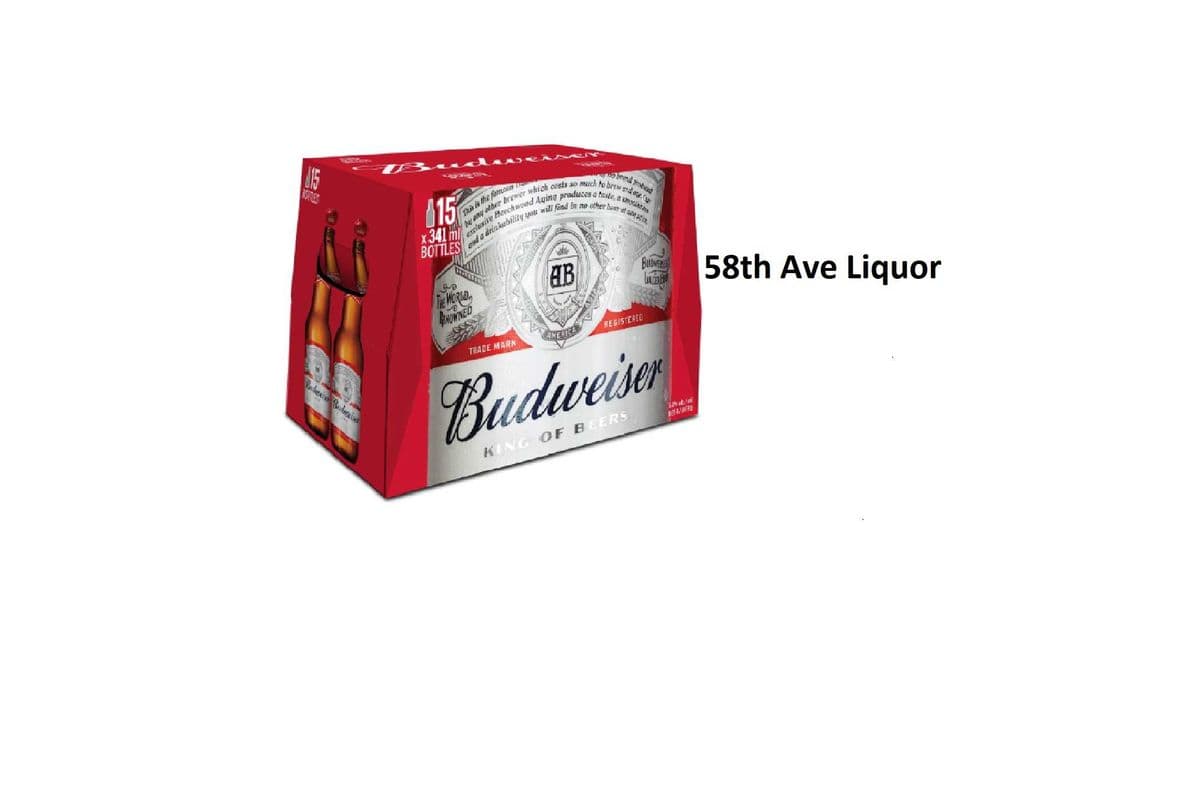 BUDWEISER 15 BOTTLES (1 x 15x341ML)