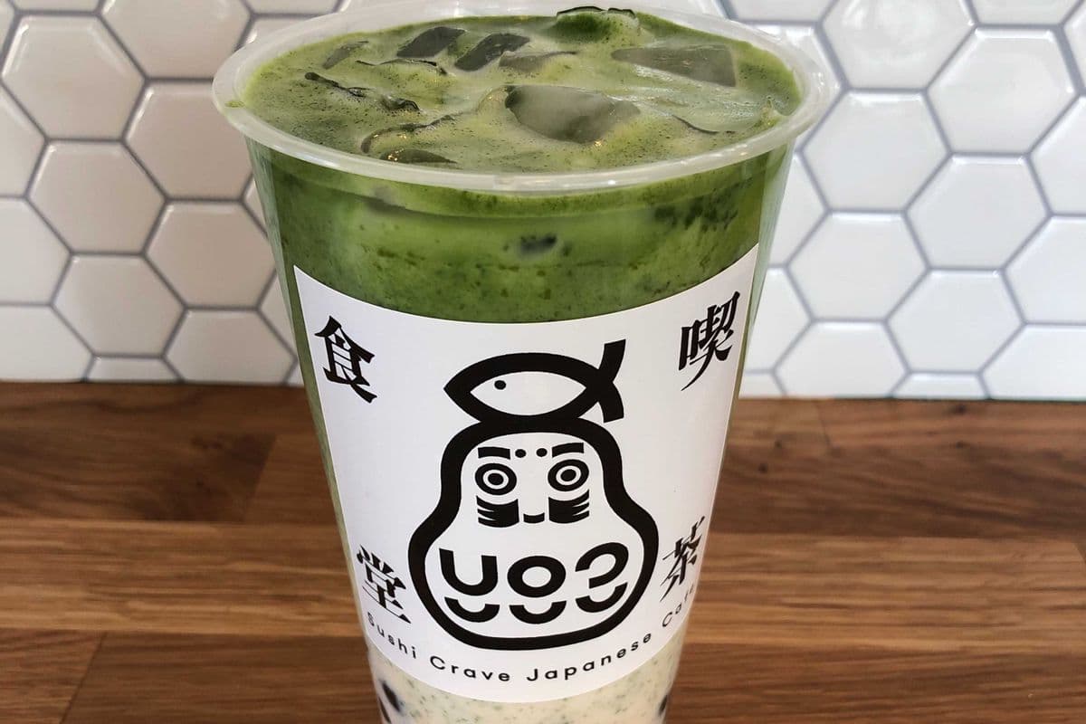 Japanese Premium Matcha Milk (with black sugar pearls)