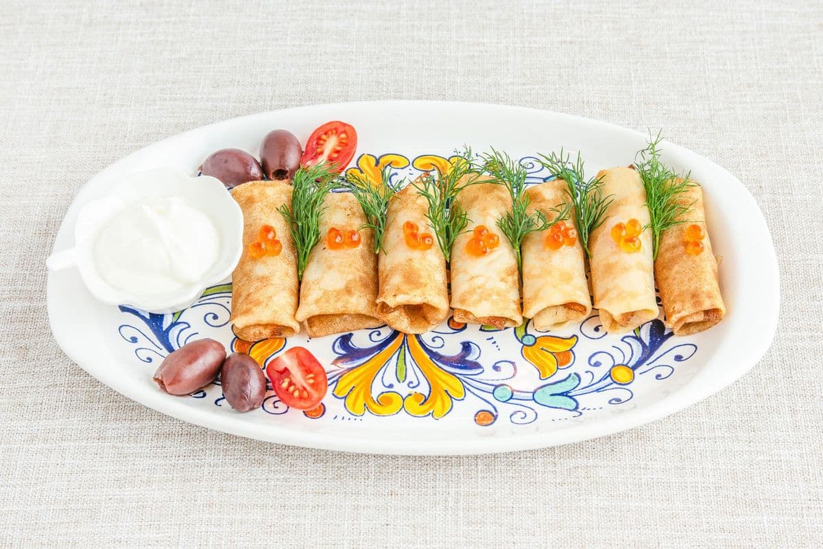 Crepes with Red Caviar