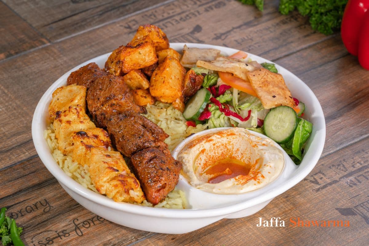 Shish and Lamb Kebab Salad