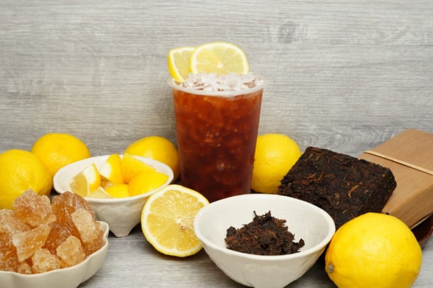 普洱黄柠冰茶 / Pu'er Iced Lemon Tea