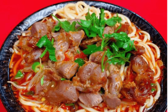 12. Chicken Giblet Rice Noodles 泡菜鷄雜米綫