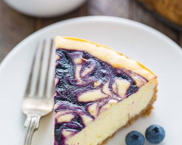 White Chocolate Blueberry Cheesecake